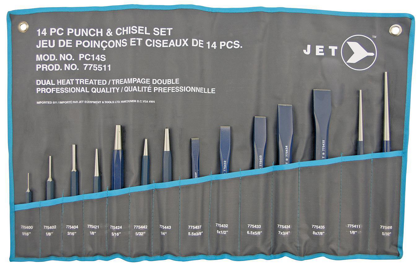 POLISHED PUNCH & CHISEL SET 5 PIECES COLD CHISEL  PARALLEL PUNCH CENTRE PUNCH 