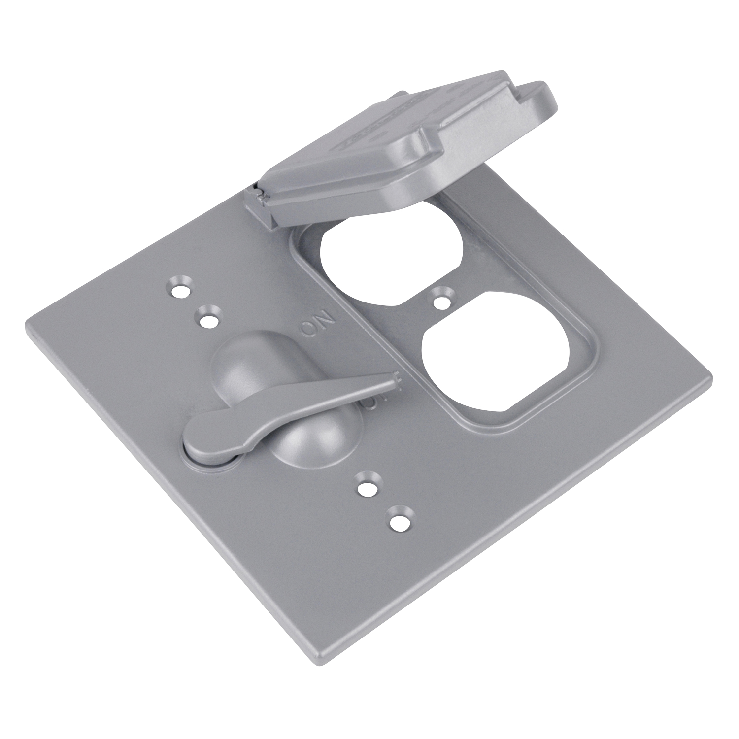 Thomas & Betts CCG-FS 1-Gang Silver GFCI Device Cover with Gaskets and Screws Box Mount 