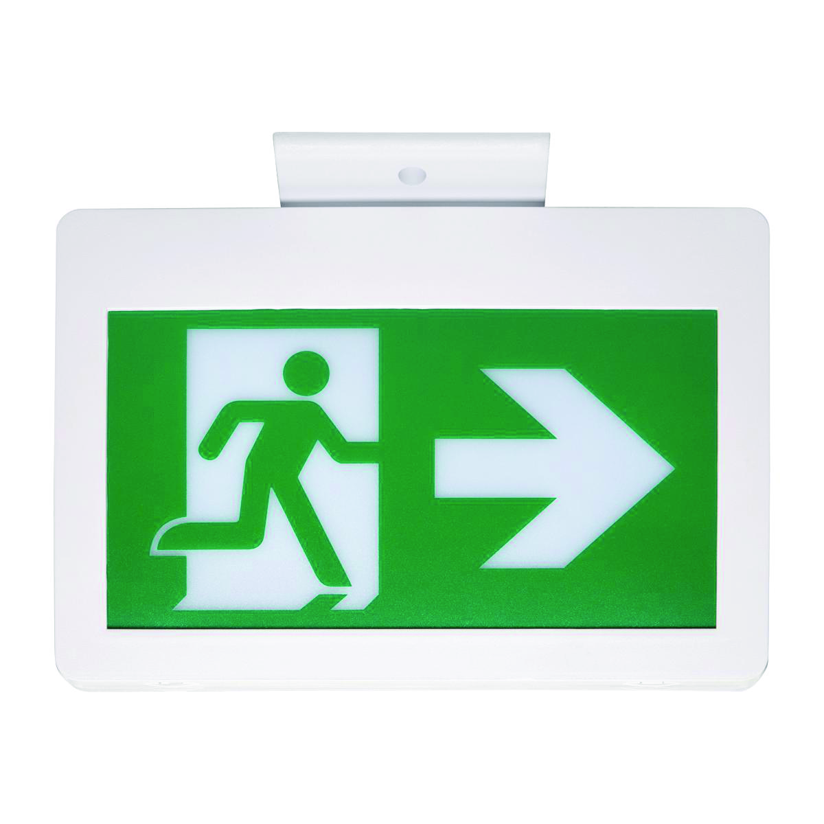 LED 3W Maintained Emergency Fire Exit Box Sign 3 Hour Light Shop Office Fitting 