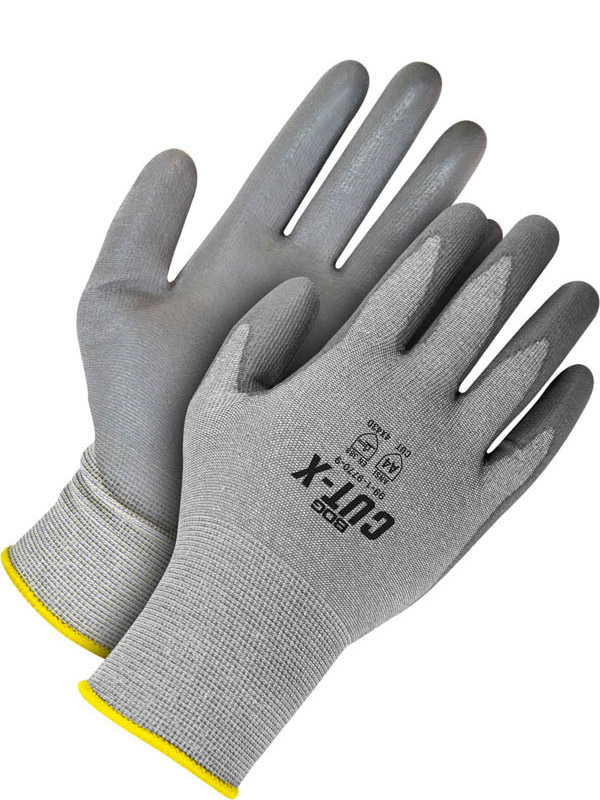 1 Pair Tool Bench Neon Safety Work Gloves with Non-Slip Grip Dots 