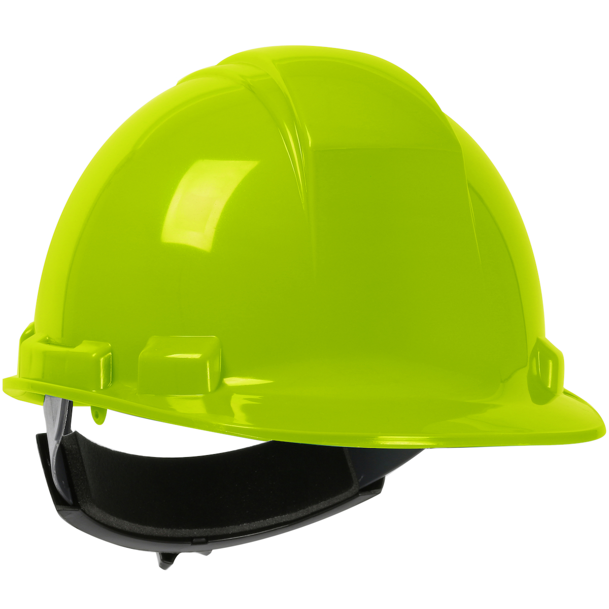 Dynamic Safety HP261R/44 Whistler Hard Hat with 6-Point Nylon Suspension and Sure-Lock Ratchet Adjustment Hi-Viz Lime Yellow One Size ANSI Type I