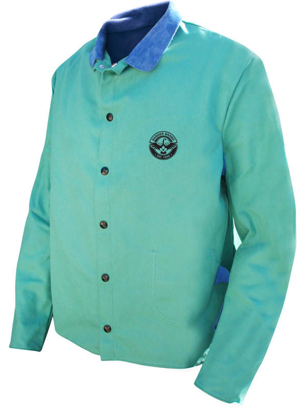 Fire Stop Jacket with Snap Fasteners44; Large Green 