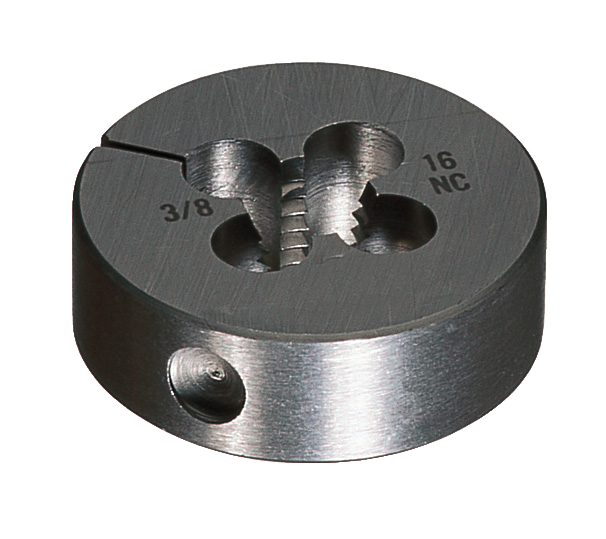 Right Cut Greenfield Threading 411896 Hexagon Rethreading Die Uncoated 1/4-18 NPT Bright Carbon Steel Coating