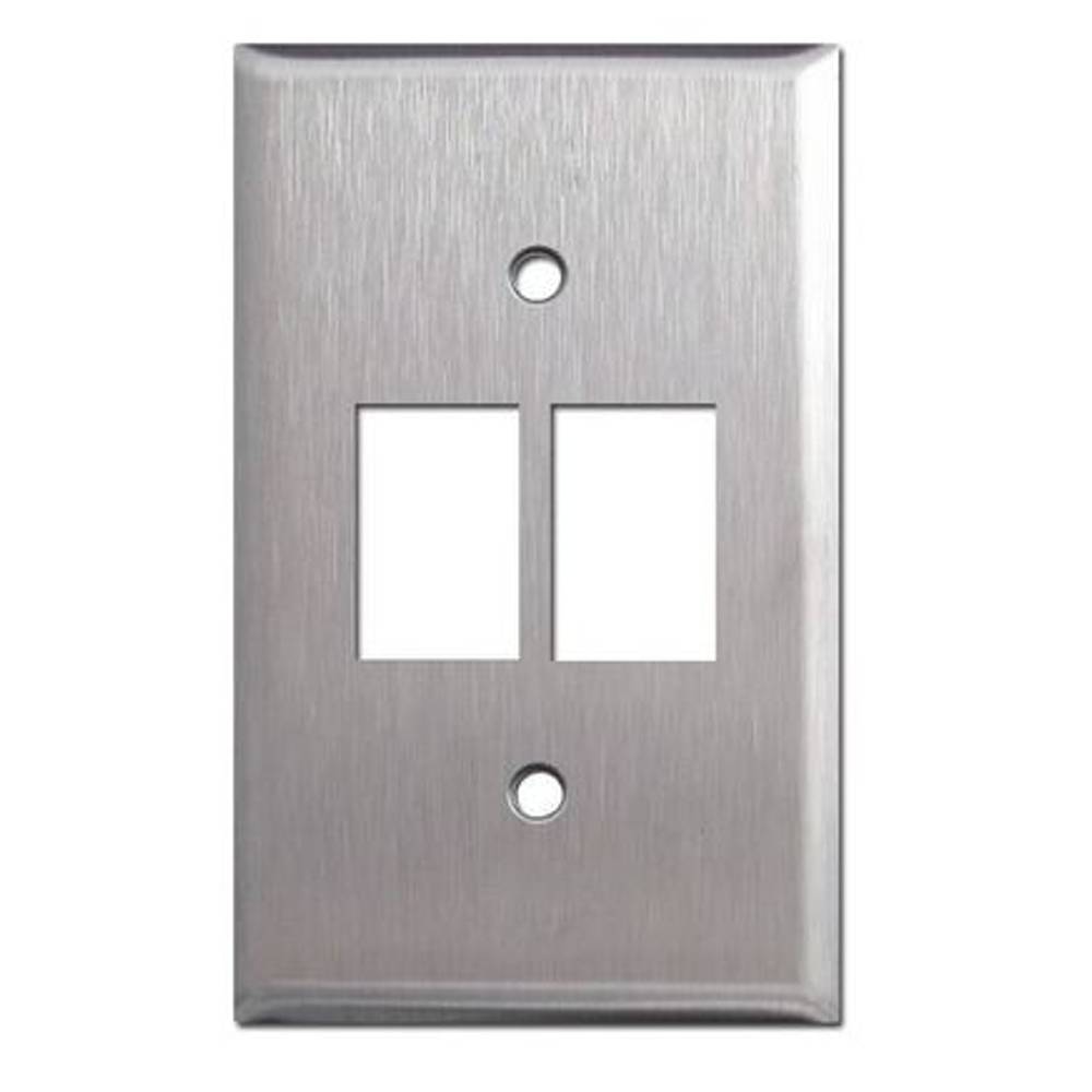 302 STAINLESS 1 QTY RP2-236 2-GANG 3-SWITCH SPECIFIER SERIES WALL PLATE 