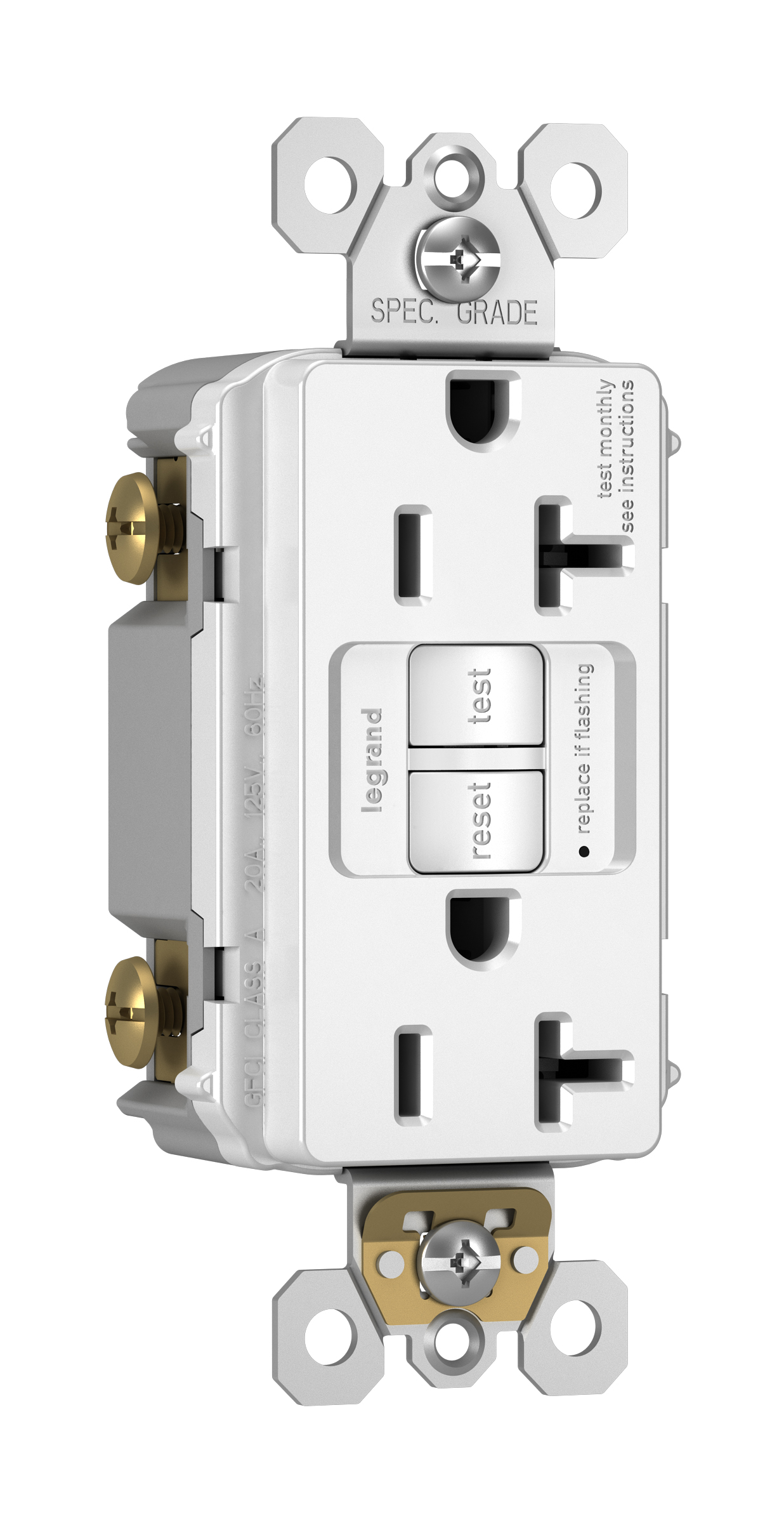 Legrand Ivory Pass & Seymour radiant 1597ICC10 15 Amp Self-Test GFCI Safety Outlet Matching Wall Plate Included Legrand-Pass & Seymour