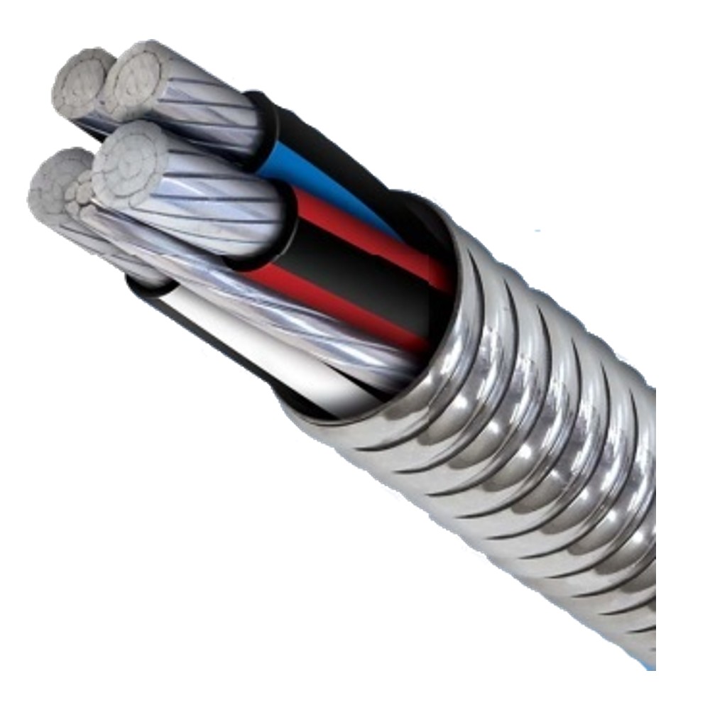 Electrical Cable Armored 14/2 x 50 ft BX/AC-90 Galvanized Steel Pre-Cut Length 