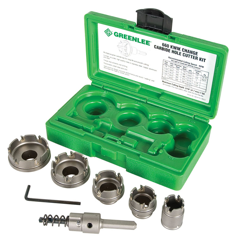 Ideal 36-311 TKC Carbide 4pc Hole Cutter Kit Bit Set for sale online 