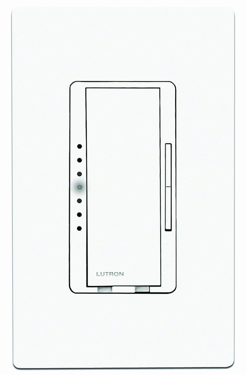 Lutron MA-600-BL Maestro 600-watt Multi-Location/Single Pole Digital Fade Dimmer Black 